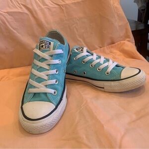 Converse CTAC Aqua Blue Robin Egg Low-Top Sneakers  137835 F Women 6 Men 4 EUC